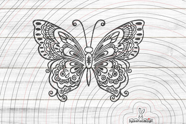 Schmetterling Plotterdatei SVG DXF - Bild 2