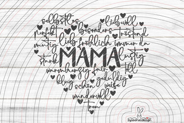 Herz Muttertag Plotterdatei SVG DXF