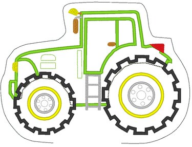 Stickdatei - Traktor Kissen ITH in 5 Größen - Bild 7