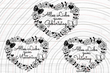 Alles Liebe Plotterdatei SVG DXF - Bild 2