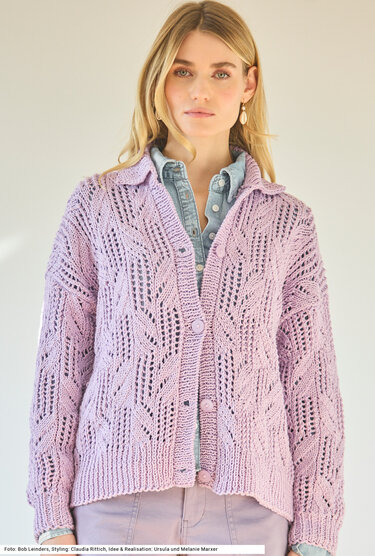 Jacke mit Ajourmuster - Bild 2