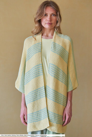 Verschlusslose Streifenjacke - Bild 4