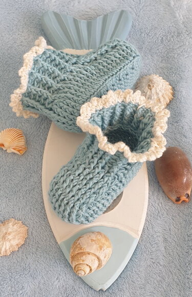 Häkelanleitung für Babyschuhe Lilly - kuschelige Relief-Puschen - Bild 4