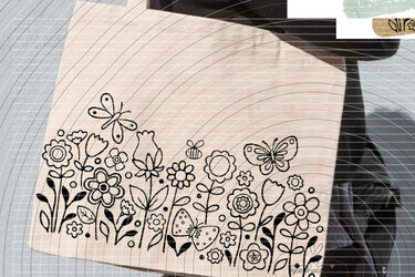 Blumen Paradies Plotterdatei SVG DXF - Bild 3