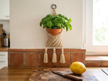 Boho Wall Pocket | Crochet Modern Wall Decor with Tassels - Image 7