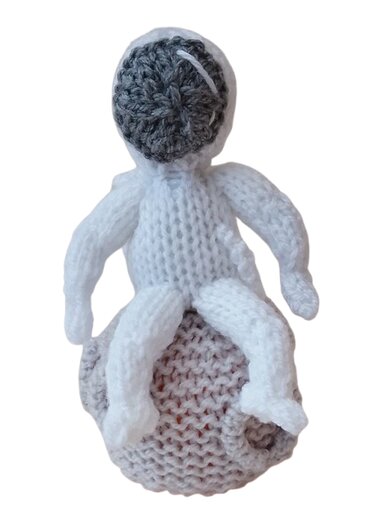 TeaCosyFolk's To the Moon Astronaut Chocolate Orange Cosy Knitting Pattern - Image 4