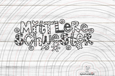 Mittlere Schwester Plotterdatei SVG DXF - Bild 2