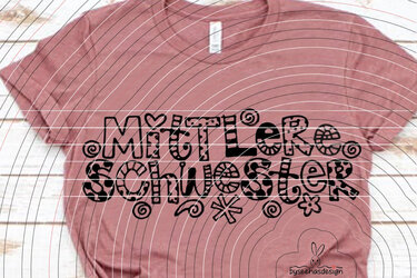 Mittlere Schwester Plotterdatei SVG DXF - Bild 6