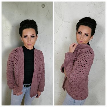 PDF Häkelanleitung Häkelcardigan HexaHug Hexagonjacke