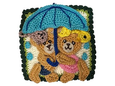 Granny Square Bear 9/12 crochet - Image 2