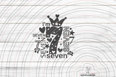 I'm seven Plotterdatei SVG DXF - Bild 2