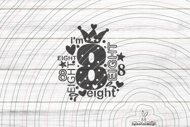 I'm eight Plotterdatei SVG DXF - Bild 2