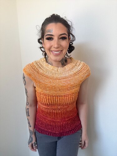 Häkelanleitung Tshirt "SUNSET ON FIRE" - Bild 12