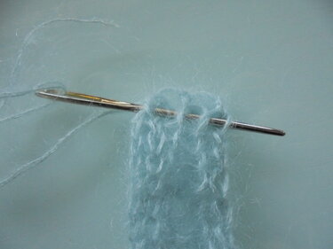 Strickanleitung Mini-Tuch Mohair mit I-Cordrand, Schaltuch, Minischal - Bild 2