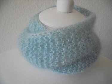 Strickanleitung Mini-Tuch Mohair mit I-Cordrand, Schaltuch, Minischal - Bild 6