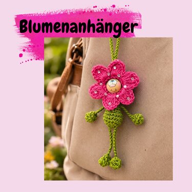 Blumenanhänger – Häkelanleitung für ein fröhliches Accessoire