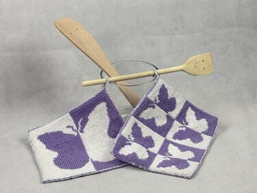 “Butterfly Chef” Pot Holders – A Double-Sided Knitting Pattern - Image 2