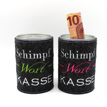 Stickdatei Meckerkasse Schimpfwortkasse 4er SET verschiedene Größen - Bild 4
