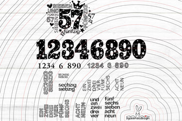 Zahlen 50-70 Plotterdatei SVG - Bild 2