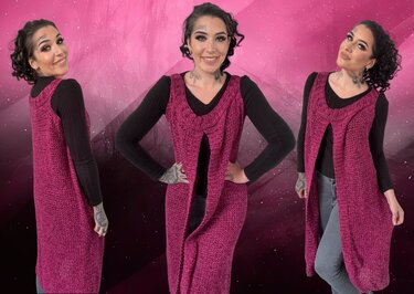 Häkelanleitung Longweste "POWERGIRL"