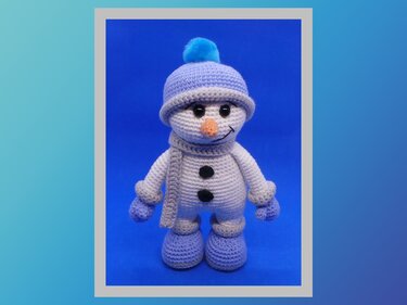 Häkelanleitung Schneemann Sven