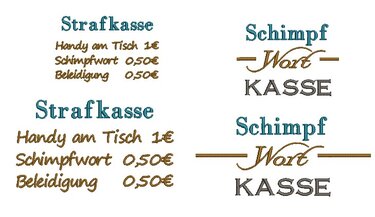 Stickdatei Meckerkasse Schimpfwortkasse 4er SET verschiedene Größen - Bild 8