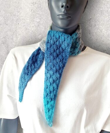 Strickanleitung Mini-Schal, Halstuch, ideal zur Resteverwertung  #376 - Bild 6