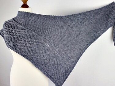 Knitting Pattern PDF Triangle Shawl Cable Pattern – elegant & cozy - Image 20
