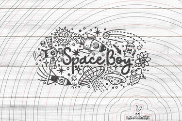 Space Boy Plotterdatei SVG DXF - Bild 2