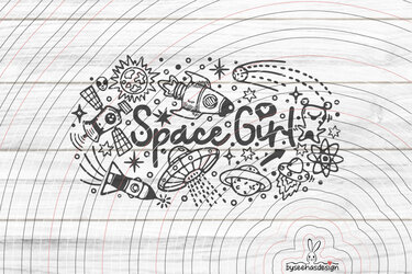 Space Girl Plotterdatei SVG DXF - Bild 2