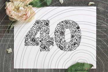 Blumen Zahlen 1-5 Plotterdatei SVG DXF - Bild 8
