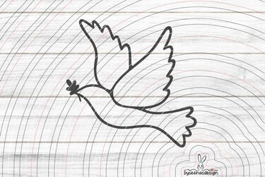 Taube Kontur Plotterdatei SVG DXF - Bild 2