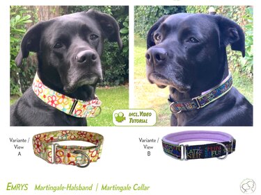 EMRYS Martingale collar made to measure, measuring & sewing instructions