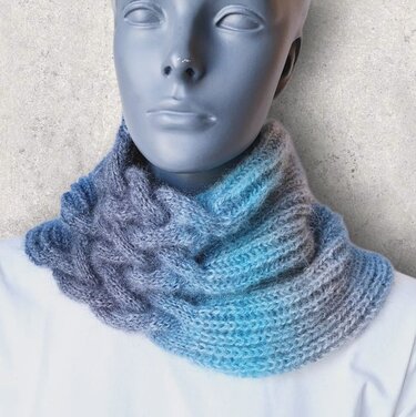 Strickanleitung Halssocke, Neckwarmer, Loop, Schalkragen, Cowl  #326 - Bild 22