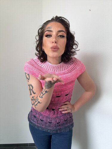 Häkelanleitung Tshirt "PINKY JEANS" - Bild 9