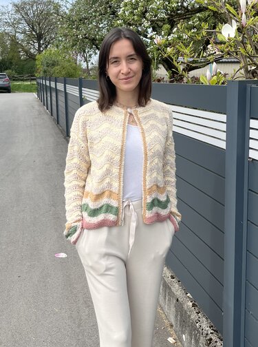 Sommerjacke Sunset * Strickanleitung * Wellenmuster * luftig & elegant - Bild 2