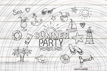 Summerparty Plotterdatei SVG DXF - Bild 2