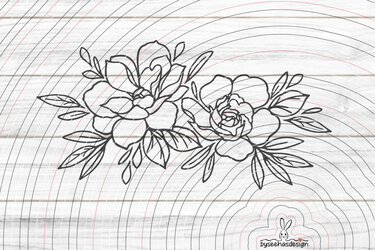 Zwei Rosen Plotterdatei SVG DXF