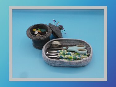 Häkelanleitung Körbchen mit Töpfchen - Bild 4