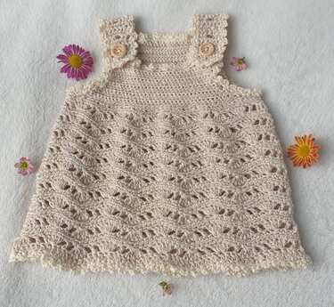 Häkelanleitung Baby-Top & Kleidchen „Ocean Wave“ – mitwachsend & rutschfest