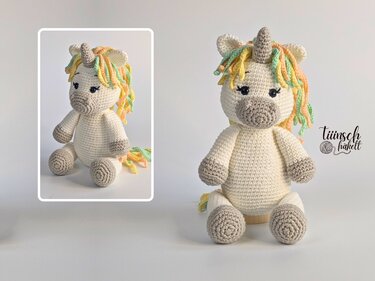 Einhorn Bounty häkeln - Häkelanleitung Anfänger Deutsch - Bild 2
