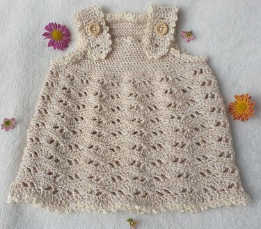 Häkelanleitung Baby-Top & Kleidchen „Ocean Wave“ – mitwachsend & rutschfest - Bild 2
