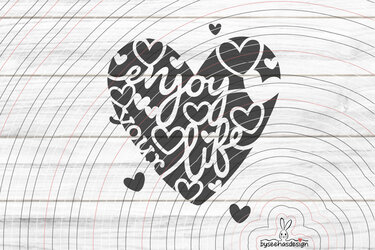 Herz Enjoy your Life Plotterdatei SVG DXF - Bild 2
