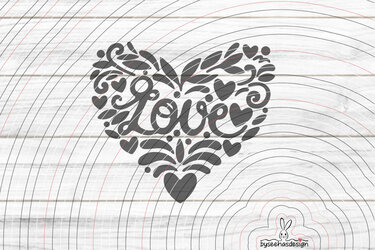 Herz Love Plotterdatei SVG DXF - Bild 2