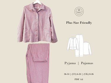 Damen Pyjama PDF Schnittmuster - Bild 2