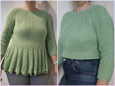 Häkelanleitung Tunika oder Crop-Pulli Kryss