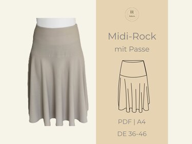 Fließender Rock mit Passe Schnittmuster und Nähanleitung - Bild 2