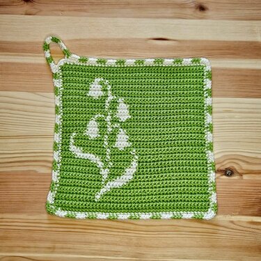 Häkelanleitung Topflappen "Maiglöckchen" - Bild 3