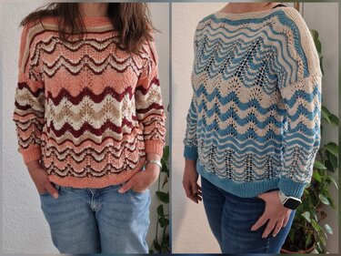 Strickanleitung für den Pulli "Frühlingswelle"