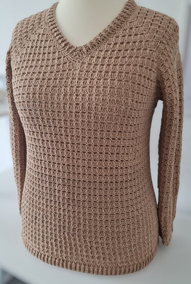 Pullover / Shirt "Anytime" Häkelanleitung RVO 2 Ausschnitt-Varianten - Bild 4